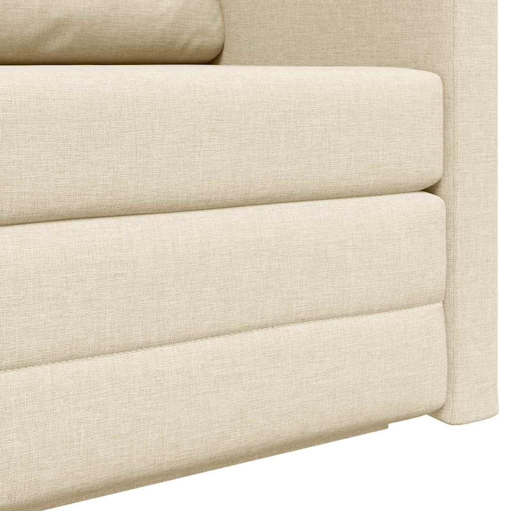 Sofa Bett Creme 124 x 71 x 78 cm Stoff