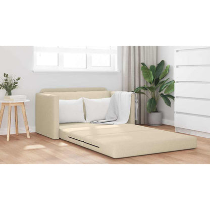 Sofa Bett Creme 124 x 71 x 78 cm Stoff