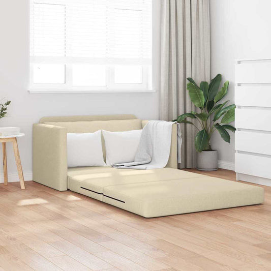 Sofa Bett Creme 124 x 71 x 78 cm Stoff