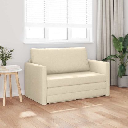 Sofa Bett Creme 124 x 71 x 78 cm Stoff