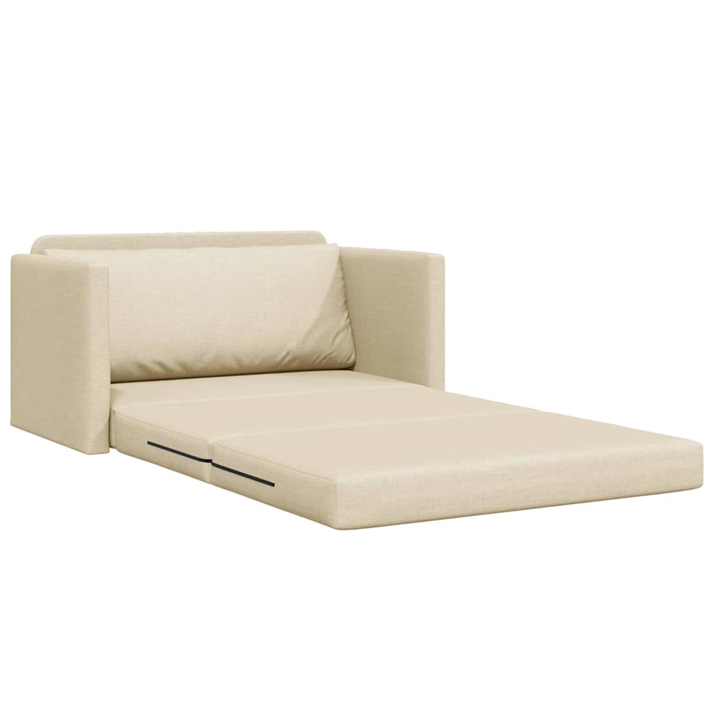 Sofa Bett Creme 124 x 71 x 78 cm Stoff