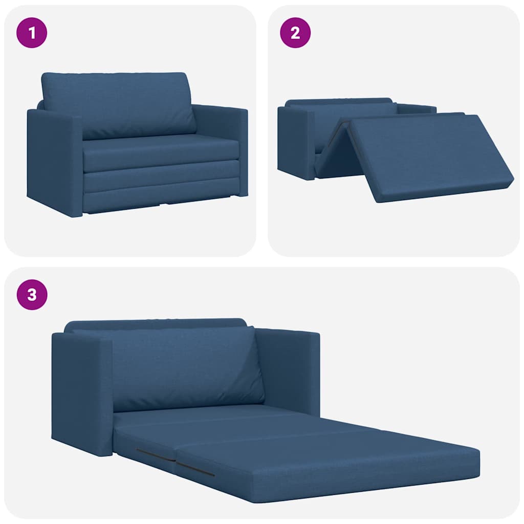 Sofa Bett Blau 124 x 71 x 78 cm Stoff