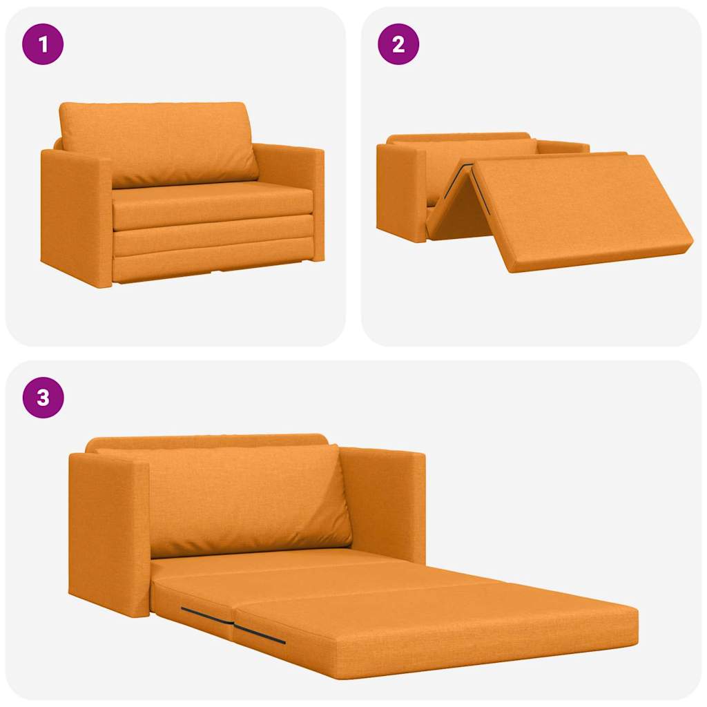 Sofa Bett Dunkelgelb 124 x 71 x 78 cm Stoff