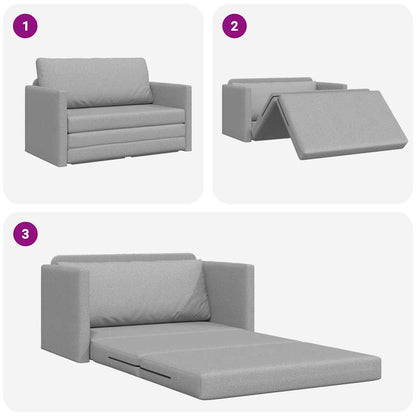 Sofa Bett Wolken-Grau 124 x 71 x 78 cm Stoff