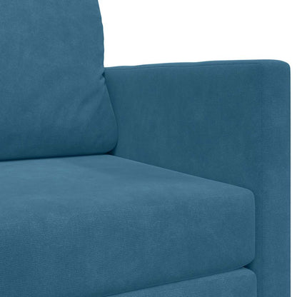 Sofa Bett Blau 124 x 204 x 61 cm Samt