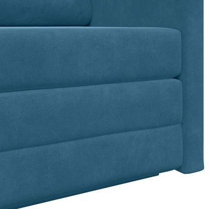 Sofa Bett Blau 124 x 204 x 61 cm Samt