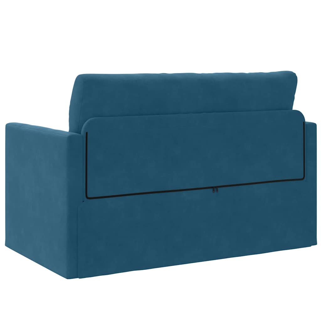 Sofa Bett Blau 124 x 204 x 61 cm Samt
