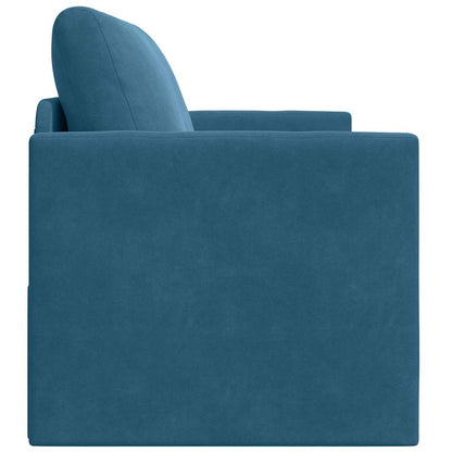Sofa Bett Blau 124 x 204 x 61 cm Samt