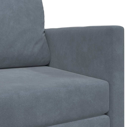 Sofa Bett Dunkelgrau 124 x 204 x 61 cm Samt