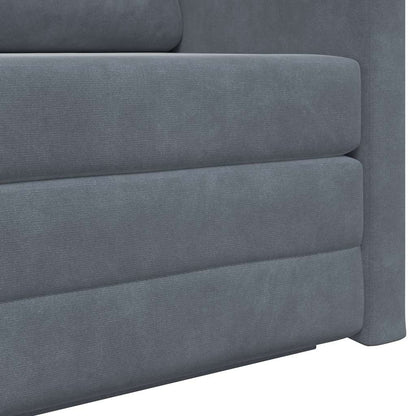 Sofa Bett Dunkelgrau 124 x 204 x 61 cm Samt