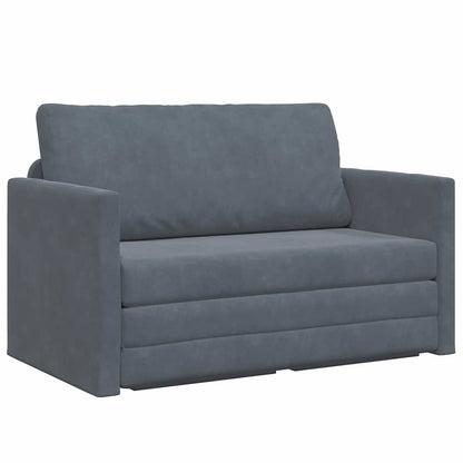 Sofa Bett Dunkelgrau 124 x 204 x 61 cm Samt