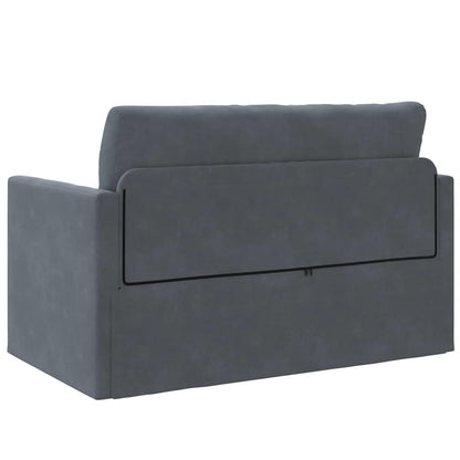 Sofa Bett Dunkelgrau 124 x 204 x 61 cm Samt