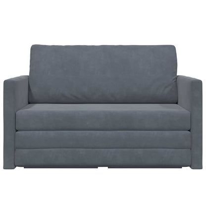 Sofa Bett Dunkelgrau 124 x 204 x 61 cm Samt