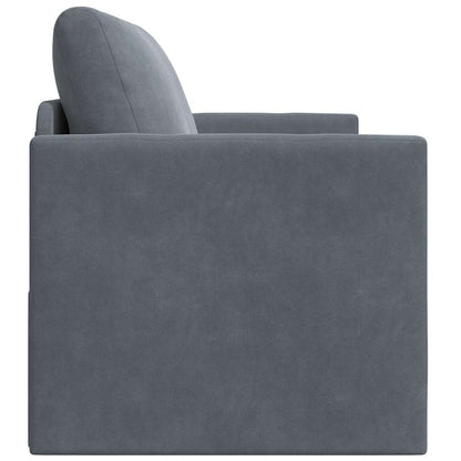 Sofa Bett Dunkelgrau 124 x 204 x 61 cm Samt