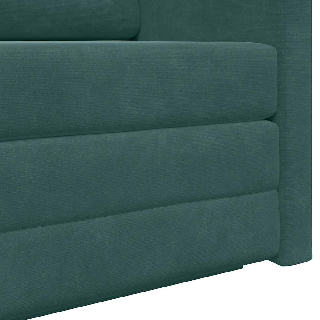 Sofa Bett Dunkelgrün 124 x 204 x 61 cm Samt