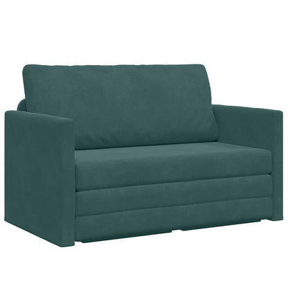 Sofa Bett Dunkelgrün 124 x 204 x 61 cm Samt