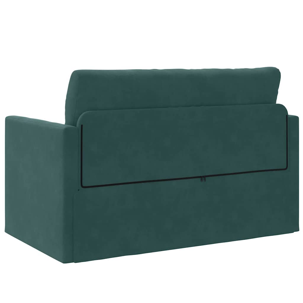 Sofa Bett Dunkelgrün 124 x 204 x 61 cm Samt