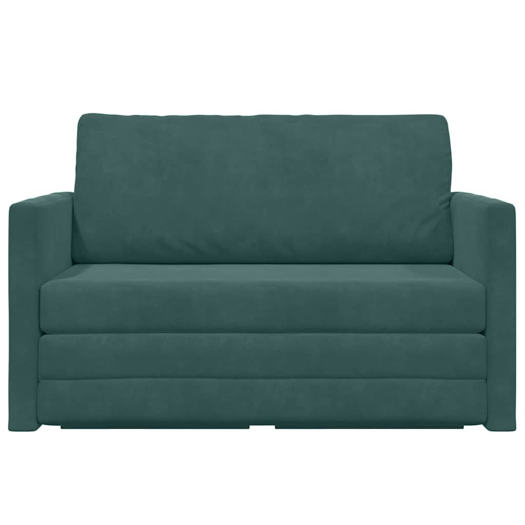 Sofa Bett Dunkelgrün 124 x 204 x 61 cm Samt