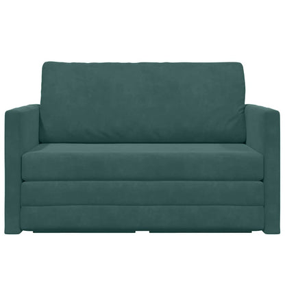 Sofa Bett Dunkelgrün 124 x 204 x 61 cm Samt