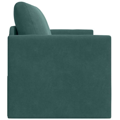 Sofa Bett Dunkelgrün 124 x 204 x 61 cm Samt