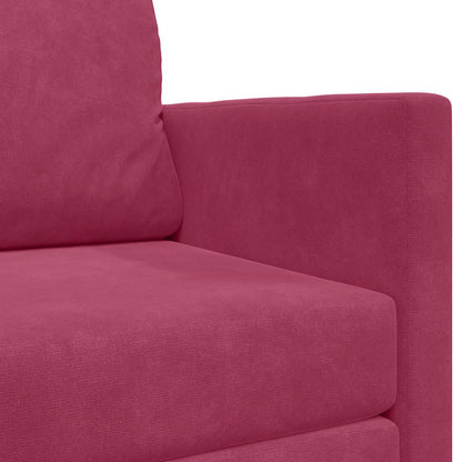Sofa Bett Weinrot 124 x 204 x 61 cm Samt