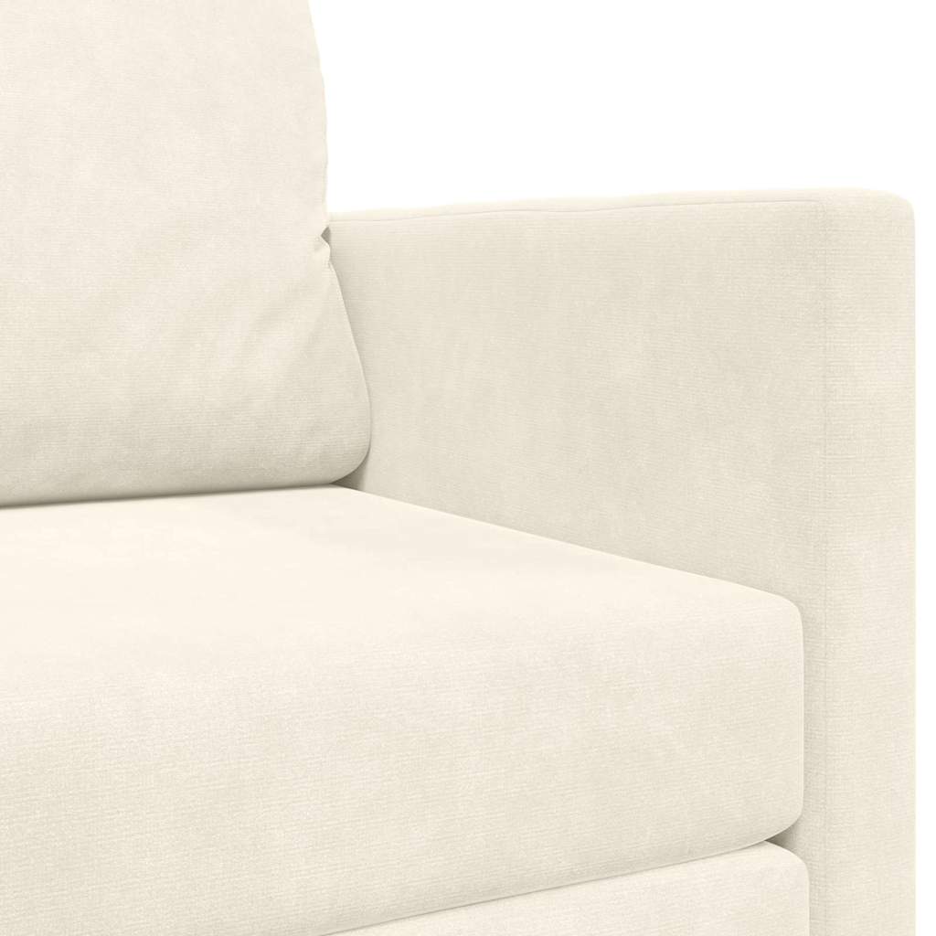 Sofa Bett Creme 124 x 204 x 61 cm Samt