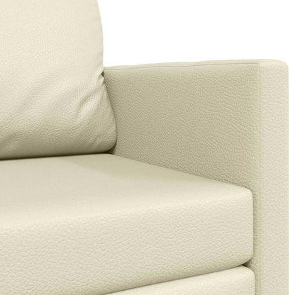 Sofa Bett Creme 124 x 71 x 78 cm Kunstleder
