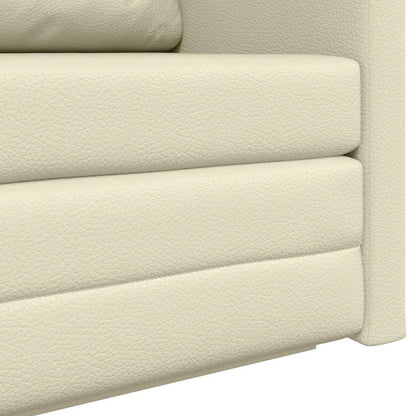 Sofa Bett Creme 124 x 71 x 78 cm Kunstleder
