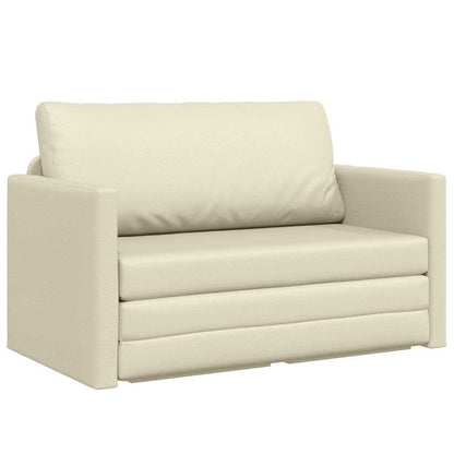 Sofa Bett Creme 124 x 71 x 78 cm Kunstleder