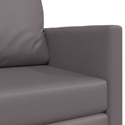 Sofa Bett Grau 124 x 71 x 78 cm Kunstleder