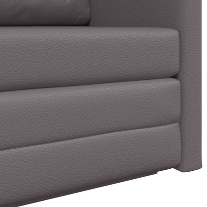 Sofa Bett Grau 124 x 71 x 78 cm Kunstleder