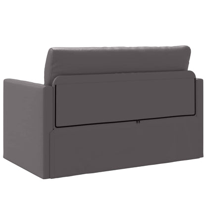 Sofa Bett Grau 124 x 71 x 78 cm Kunstleder