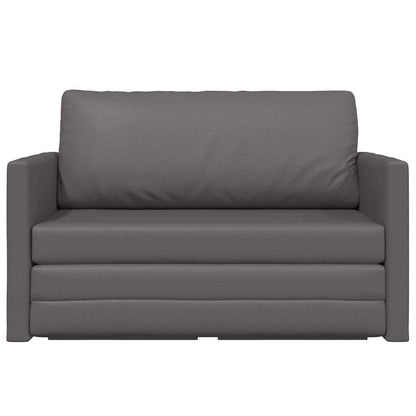 Sofa Bett Grau 124 x 71 x 78 cm Kunstleder