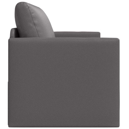 Sofa Bett Grau 124 x 71 x 78 cm Kunstleder