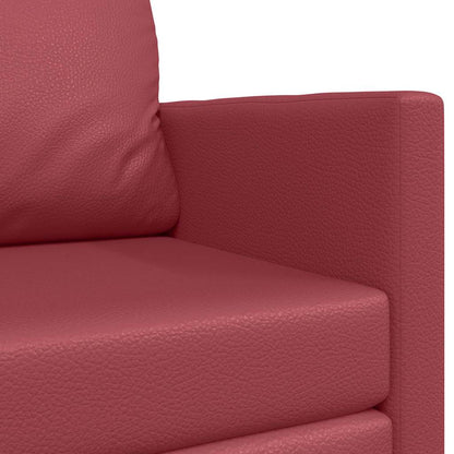 Sofa Bett Weinrot 124 x 71 x 78 cm Kunstleder