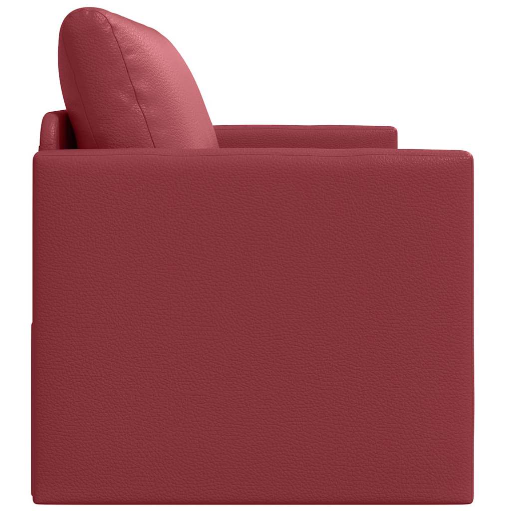 Sofa Bett Weinrot 124 x 71 x 78 cm Kunstleder