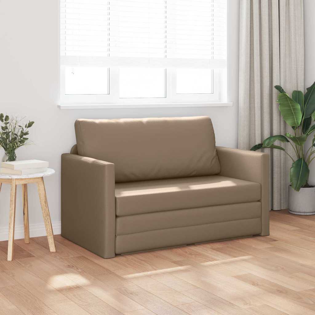 Sofa Bett Cappuccino 124 x 71 x 78 cm Kunstleder