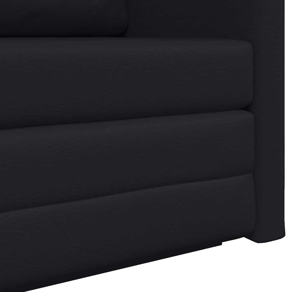 Sofa Bett Schwarz 124 x 71 x 78 cm Kunstleder