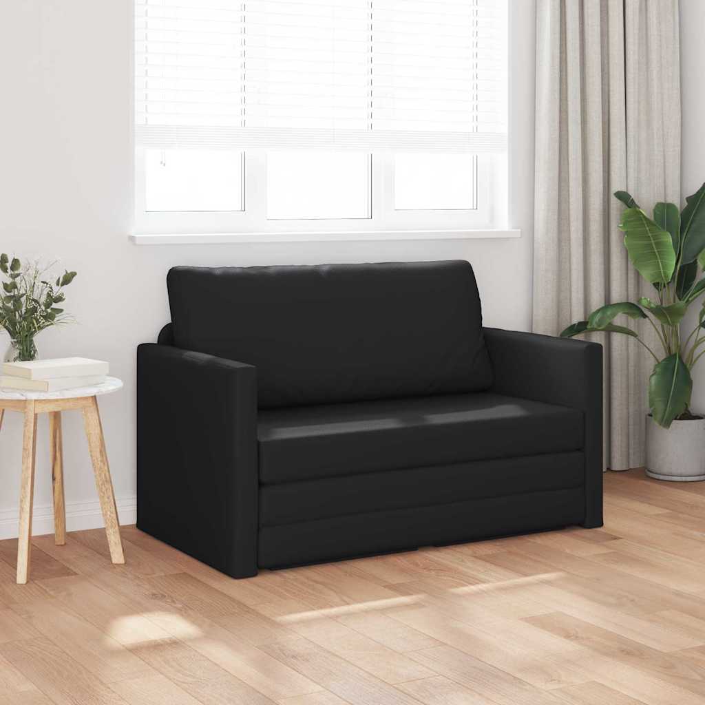 Sofa Bett Schwarz 124 x 71 x 78 cm Kunstleder