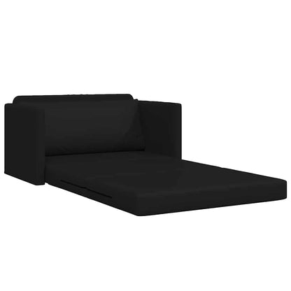 Sofa Bett Schwarz 124 x 71 x 78 cm Kunstleder