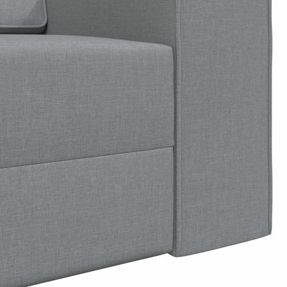 Boden-Sofa-Bett Hellgrau 245 x 78 x 77 cm Stoff