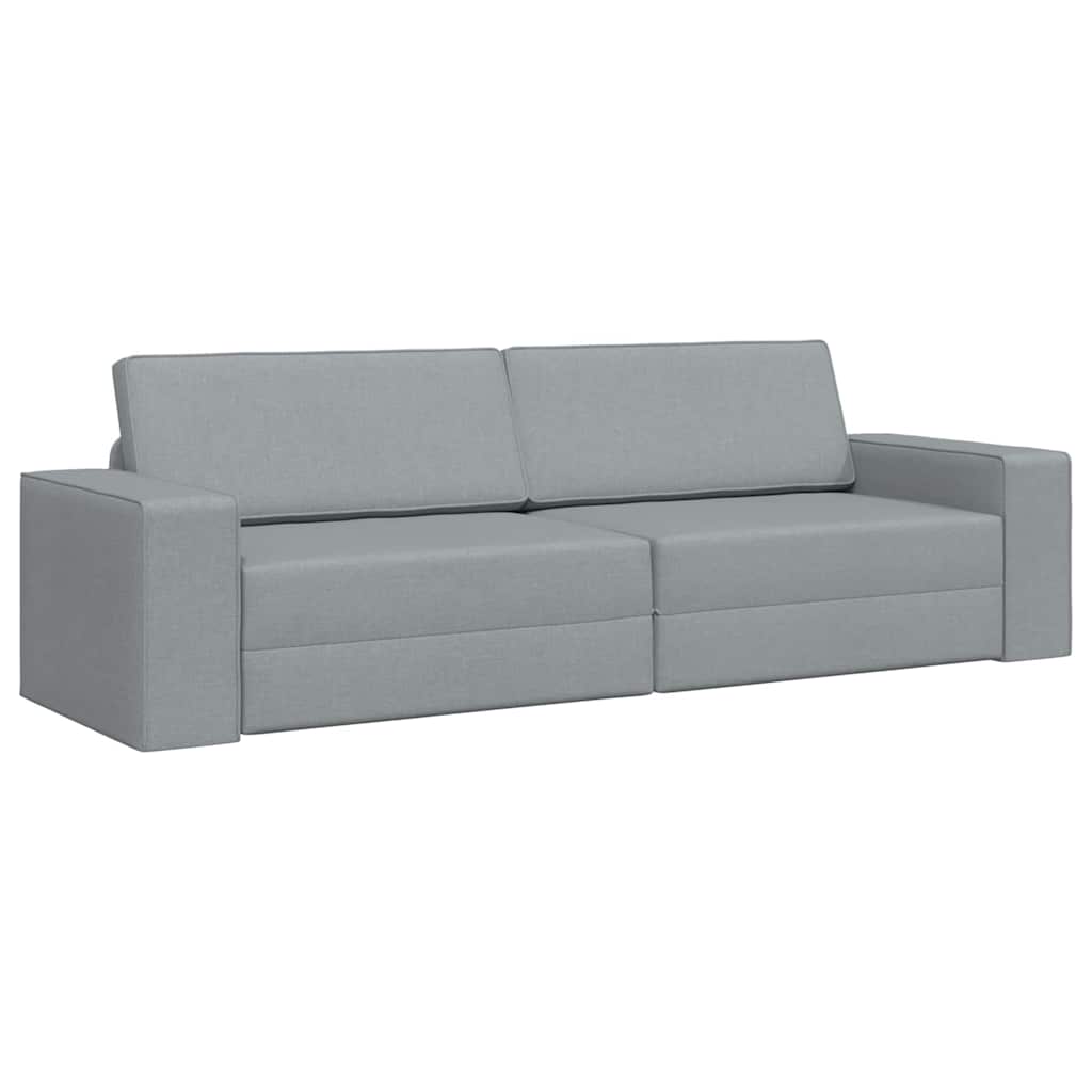 Boden-Sofa-Bett Hellgrau 245 x 78 x 77 cm Stoff
