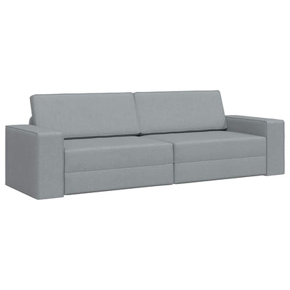 Boden-Sofa-Bett Hellgrau 245 x 78 x 77 cm Stoff