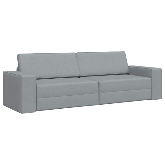 Boden-Sofa-Bett Hellgrau 245 x 78 x 77 cm Stoff