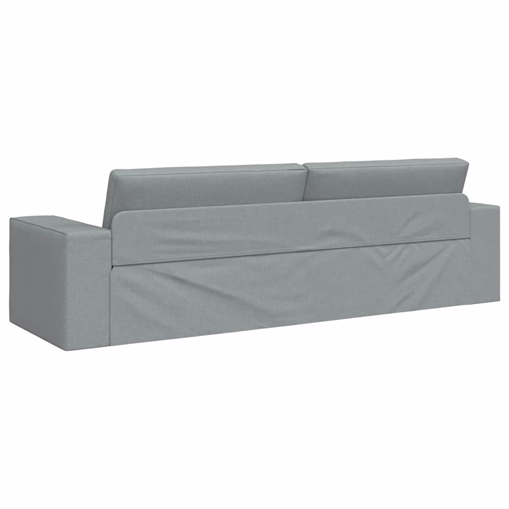 Boden-Sofa-Bett Hellgrau 245 x 78 x 77 cm Stoff