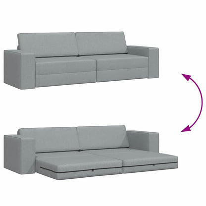 Boden-Sofa-Bett Hellgrau 245 x 78 x 77 cm Stoff