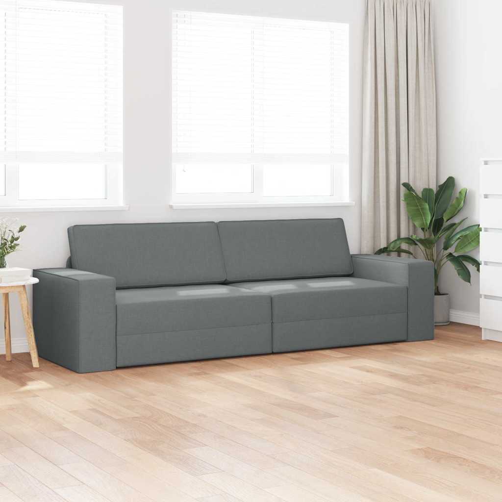 Bodensofa-Bett Dunkelgrau 245 x 78 x 77 cm Stoff