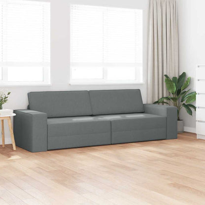 Bodensofa-Bett Dunkelgrau 245 x 78 x 77 cm Stoff