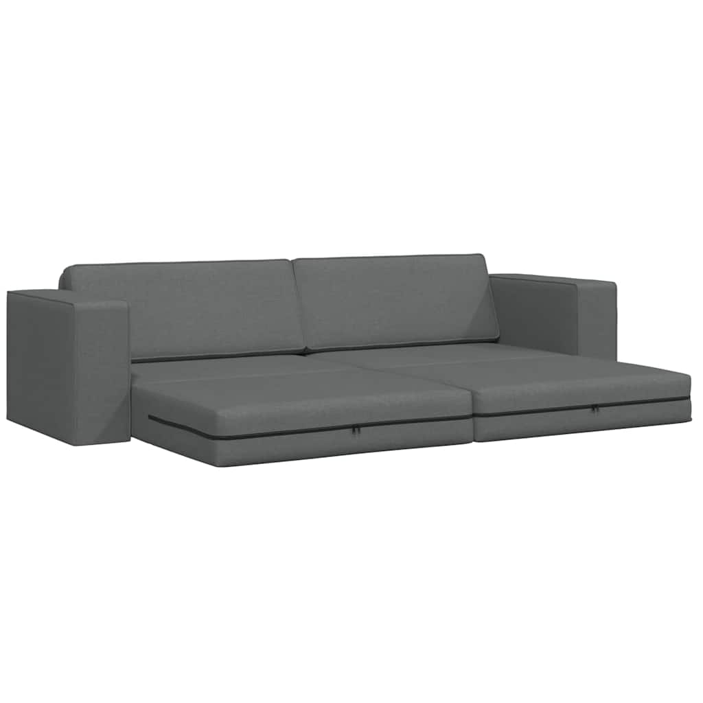 Bodensofa-Bett Dunkelgrau 245 x 78 x 77 cm Stoff
