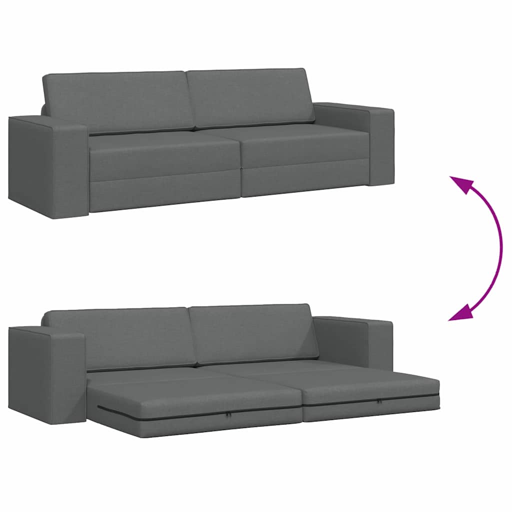 Bodensofa-Bett Dunkelgrau 245 x 78 x 77 cm Stoff